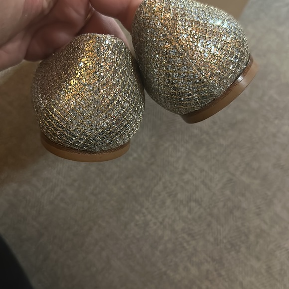 Jimmy Choo Alina Flats sparkle silver new defect box - Picture 5 of 5